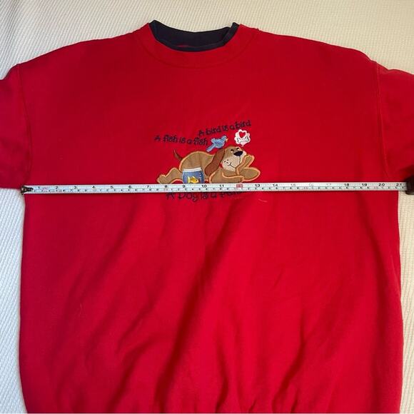 Vintage novelty A Dog is a Person sweatshirt - Picture 4 of 11